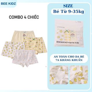 Quần Lót Cho Bé Gái, Quần Lót  Bé Gái Kháng Khuẩn Chất Liệu 100% Cotton Mềm Mịn