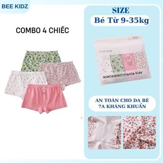 Quần Lót Bé Gái, Quần Lót Cho Bé Gái Kháng Khuẩn Họa Tiết Đơn Giản Chất Liệu Cotton Mềm Mịn