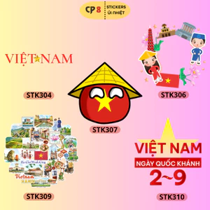 Bộ Hình In, Ủi Nhiệt Sticker Việt Nam 05 - CP8 PET Sticker