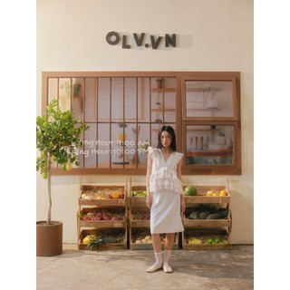 Chân váy OLV midi trẻ trung Polka Dot Midi Skirt và Midi Pencil Skirt phù hợp đi chơi đi học