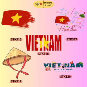 Bộ Hình In, Ủi Nhiệt Sticker Việt Nam 07 - CP8 PET Sticker