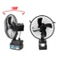 Quạt Tích Điện 8inch Boshun 180°, 2 Tốc Độ - Dùng Liên Tục 10 Tiếng Chân Pin Phổ Thông 4Cm