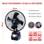 Quạt Tích Điện 8inch Boshun 180°, 2 Tốc Độ - Dùng Liên Tục 10 Tiếng Chân Pin Phổ Thông 4Cm