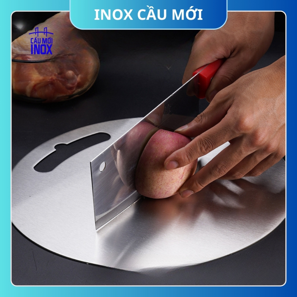 Thớt tròn inox 304 kháng khuẩn cao cấp – chống ẩm mốc, vệ sinh dễ dàng, hàng chất lượng cao từ xưởng