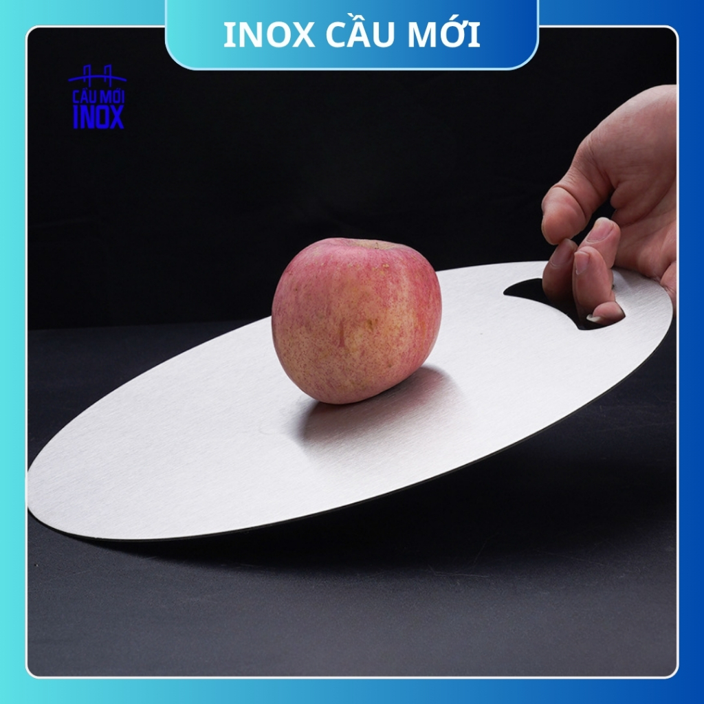 Thớt tròn inox 304 kháng khuẩn cao cấp – chống ẩm mốc, vệ sinh dễ dàng, hàng chất lượng cao từ xưởng