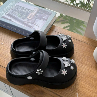 Dép mary jane, sục nữ đế cao 4cm kèm 14 Sticker Rabbit Mita kiểu sandal CSM-03
