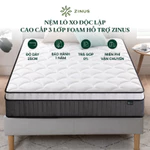 Nệm Lò Xo Độc Lập Với 3 Tầng Foam Hỗ Trợ 25cm - 10in Euro Top OPP Pocket Spring Mattress — ảnh 5
