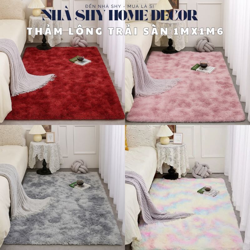 Thảm Trải Sàn Phòng Ngủ - Thảm Trải Sàn Phòng Khách Size 1mx1m6 - Nhà Shy Home Decor