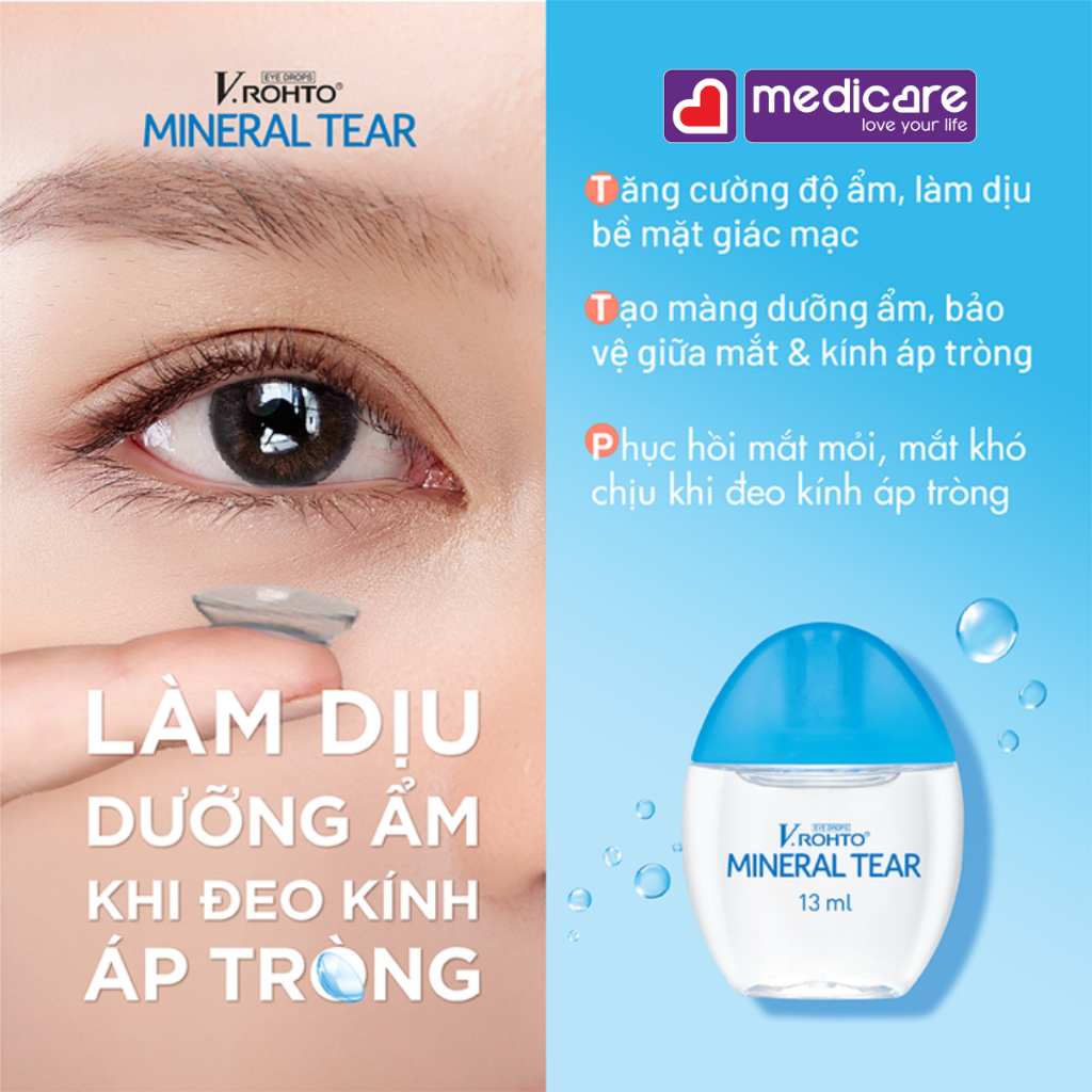 Thuốc nhỏ mắt V.ROHTO dành cho mắt khô, mỏi mắt 13ml