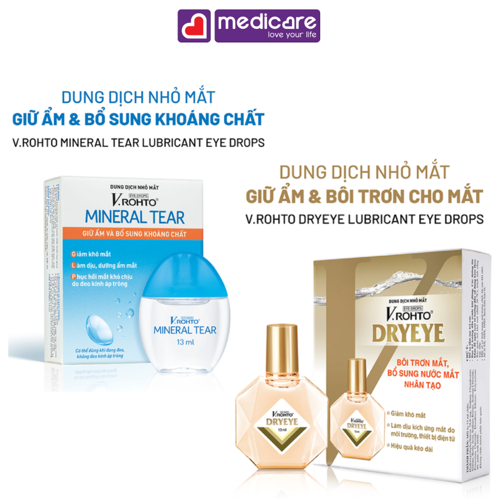 Thuốc nhỏ mắt V.ROHTO dành cho mắt khô, mỏi mắt 13ml