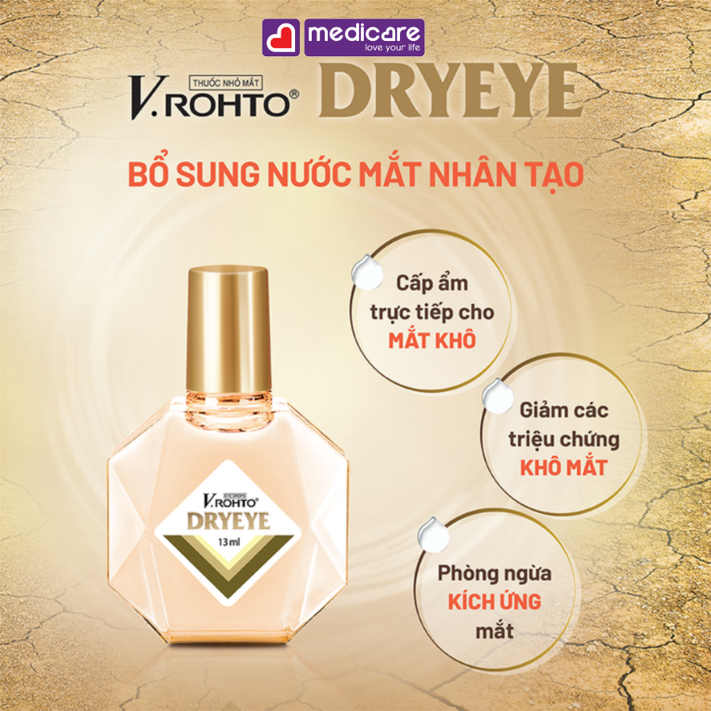 Thuốc nhỏ mắt V.ROHTO dành cho mắt khô, mỏi mắt 13ml
