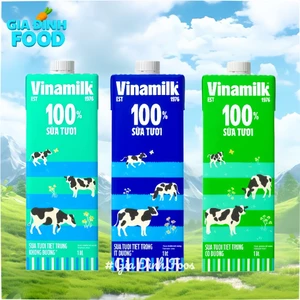 Sữa tươi tiệt trùng Vinamilk 1L có đường/không đường/ít đường