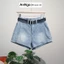 Quần short jean nữ lưng cao ống rộng cá tính, chất jean không giãn Anngo - AT551