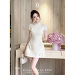 Váy Sơ Mi Tiểu Thư, Váy Chữ A Tôn Dáng LA ROSA Đính Hoa Tạo Điểm Nhấn Mặc Đi Chơi, Đi Làm,... V1405 — ảnh 2
