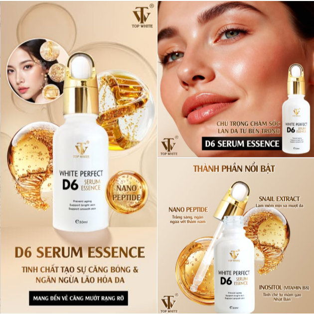 Serum ngăn ngừa lão hóa da Top White – White Perfect D6 Serum Essence