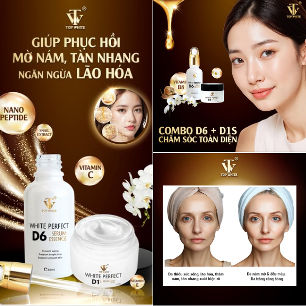 Serum ngăn ngừa lão hóa da Top White – White Perfect D6 Serum Essence