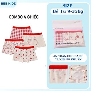 Quần Lót Cho Bé Gái, Quần Lót Kháng Khuẩn Cho Bé Gái Chất Liệu 100% Cotton Mềm Mịn