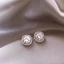Bông tai bạc nữ đính đá cao cấp phong cách Hàn Quốc hiện đại sang chảnh dành cho nữ ChicEar Jewelry A531