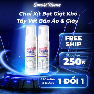 Chai Xịt Bọt Khô Tẩy Vết Bẩn Quần Áo Nước Giặt Khô, Không Cần Giặt Lại Với Nước, An Toàn Cho Da