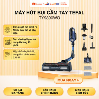 Máy hút bụi cầm tay Tefal TY9890WO, dùng Pin, thời gian sử dụng lên đến 45 phút, bảo hành 24 tháng
