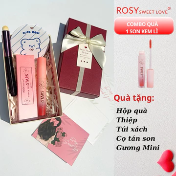[ SET QUÀ ] Son kem lì rosy ,Touch The Stars Rosy Sweet Love Dạng Kem 3g,quà tặng cô giáo, bạn gái