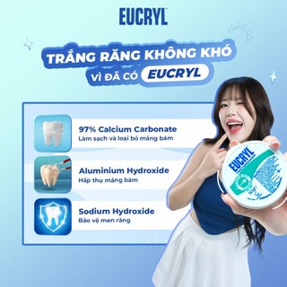 Bột Làm Trắng Răng Eucryl Hương Bạc Hà Tooth Powder Freshmint (50g)