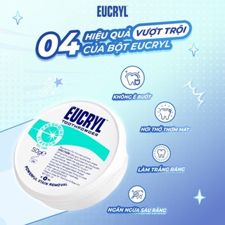 Bột Làm Trắng Răng Eucryl Hương Bạc Hà Tooth Powder Freshmint (50g)