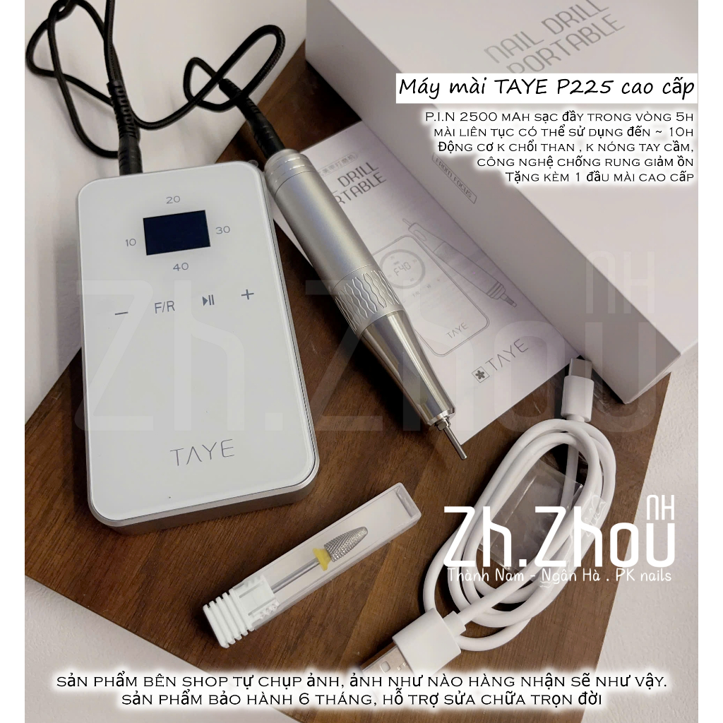 Máy mài móng TAYE p225 cao cấp tặng kèm đầu mài sứ, máy mài móng tích diện cao cấp Taye