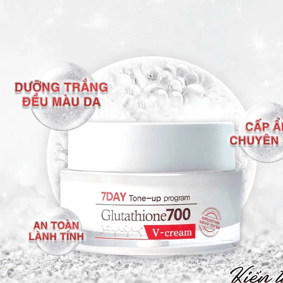 Kem Dưỡng Angel's Liquid's Glutathione700 7Day Whitening Program VCream Trắng Da, Mờ Thâm Nám (50g)
