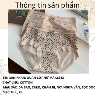 Quần lót nữ cotton cao cấp chất vải mềm mại thoáng khí, Quần chip nữ đáy may 2 lớp kháng khuẩn L8383