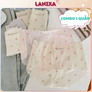 SET 5 Quần lót nữ su thạch mỏng nhẹ tàng hình không lộ viền họa tiết xinh xắn đáng yêu LANIXA L1027