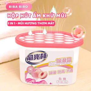 Hộp Hút Ẩm Khử Mùi Chống Ẩm Mốc 3in1 Hương Hoa Thơm Mát Chống Ẩm Mốc Tủ Quần Áo BIBABIBO