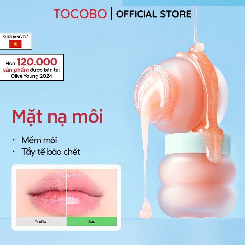 Mặt nạ môi dưỡng ẩm làm mềm môi Tocobo Vita Glazed Lip Mask 20ml