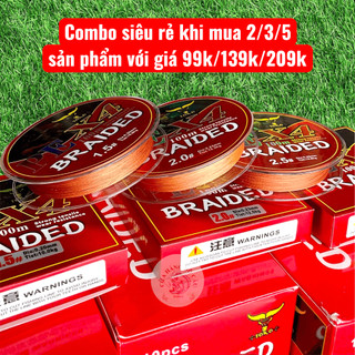 dây dù PE - X4 Braided 100m ( dây siêu bền ) có đủ size