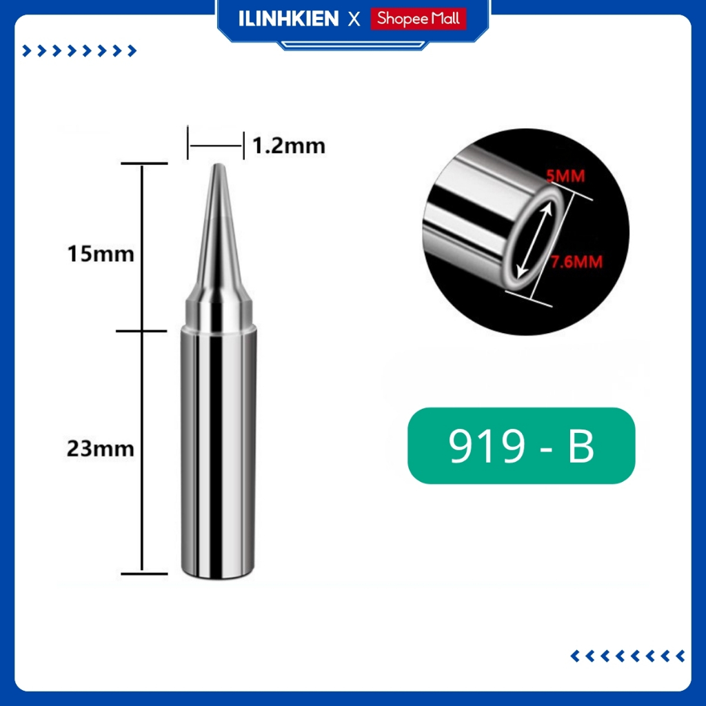 Mũi Hàn 919 gia nhiệt nhanh tuổi thọ cao dùng cho mỏ hàn 100W