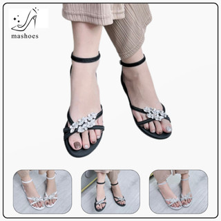 Sandal Quai Chéo Đá Hạt Gạo Bling Bling MA Shoes D4755 – Lấp Lánh Tinh Tế, Êm Chân Từng Bước