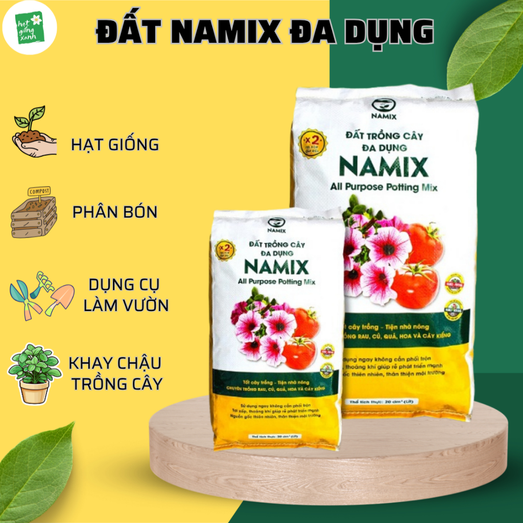 Đất Namix Hoa vs Rau (20dm3~15kg), chuyên rau hữu cơ | Shopee Việt Nam
