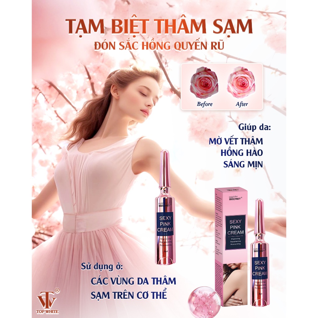 Kem giúp da sáng hồng Sexy Pink Cream- Top White