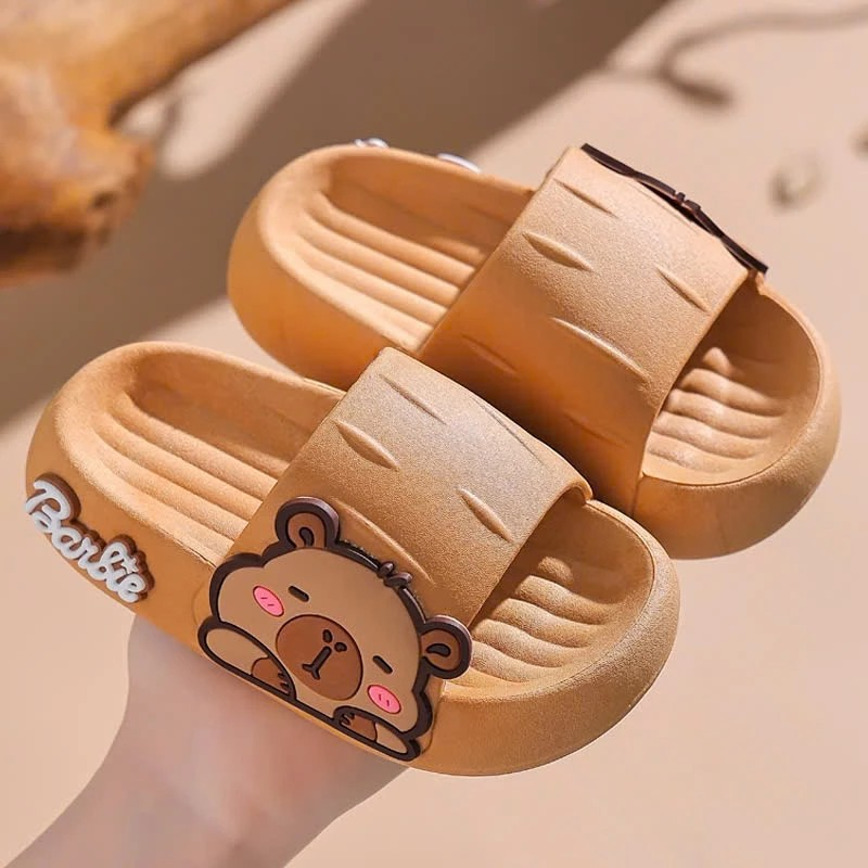 Dép bánh mì quai ngang hình Capybara cho bé gái bé trai siêu xinh mùa hè tươi mát