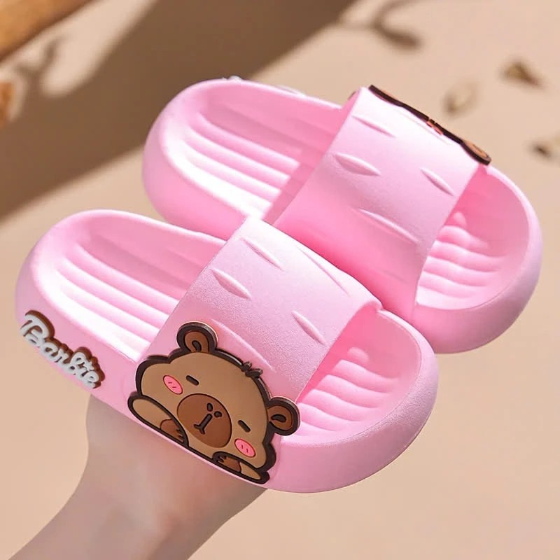 Dép bánh mì quai ngang hình Capybara cho bé gái bé trai siêu xinh mùa hè tươi mát