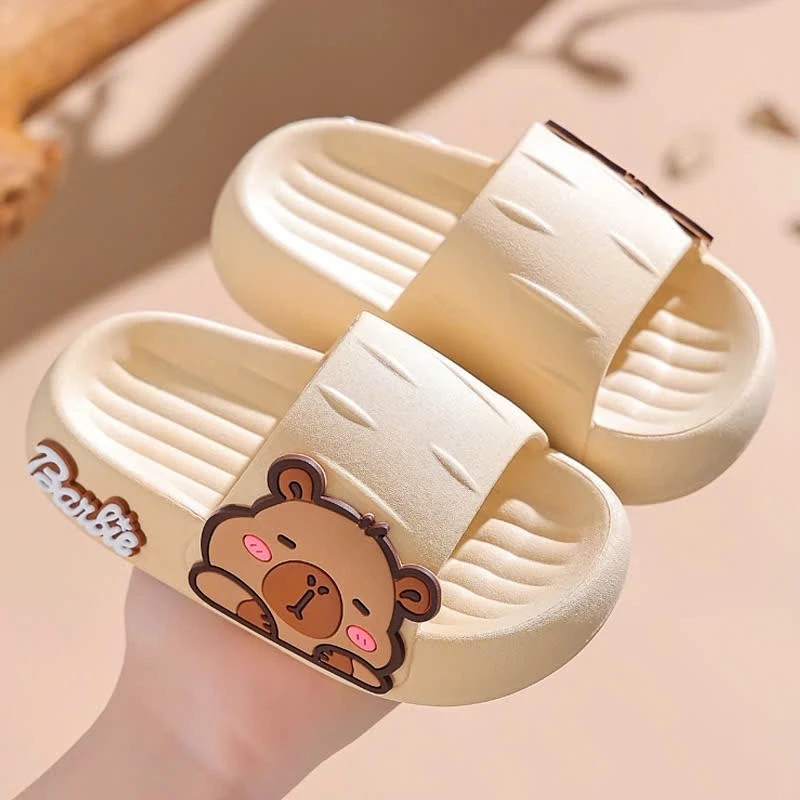 Dép bánh mì quai ngang hình Capybara cho bé gái bé trai siêu xinh mùa hè tươi mát
