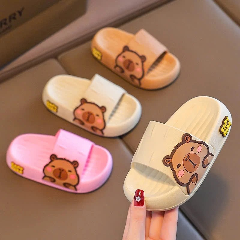 Dép bánh mì quai ngang hình Capybara cho bé gái bé trai siêu xinh mùa hè tươi mát