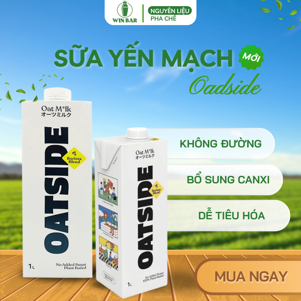 [Thùng 6 Hộp] Sữa Yến Mạch OATSIDE Barista Oat Milk Hộp 1L, nguyên liệu ...