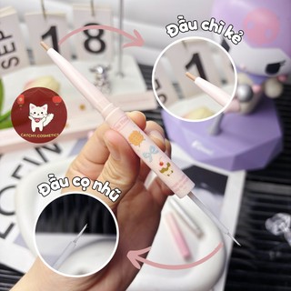 [GOGO TALES] Bút Kẻ Bọng Mắt 2 Đầu GOGO TALES Vỏ Hồng Sọc Đáng Yêu, 1g (GT800)