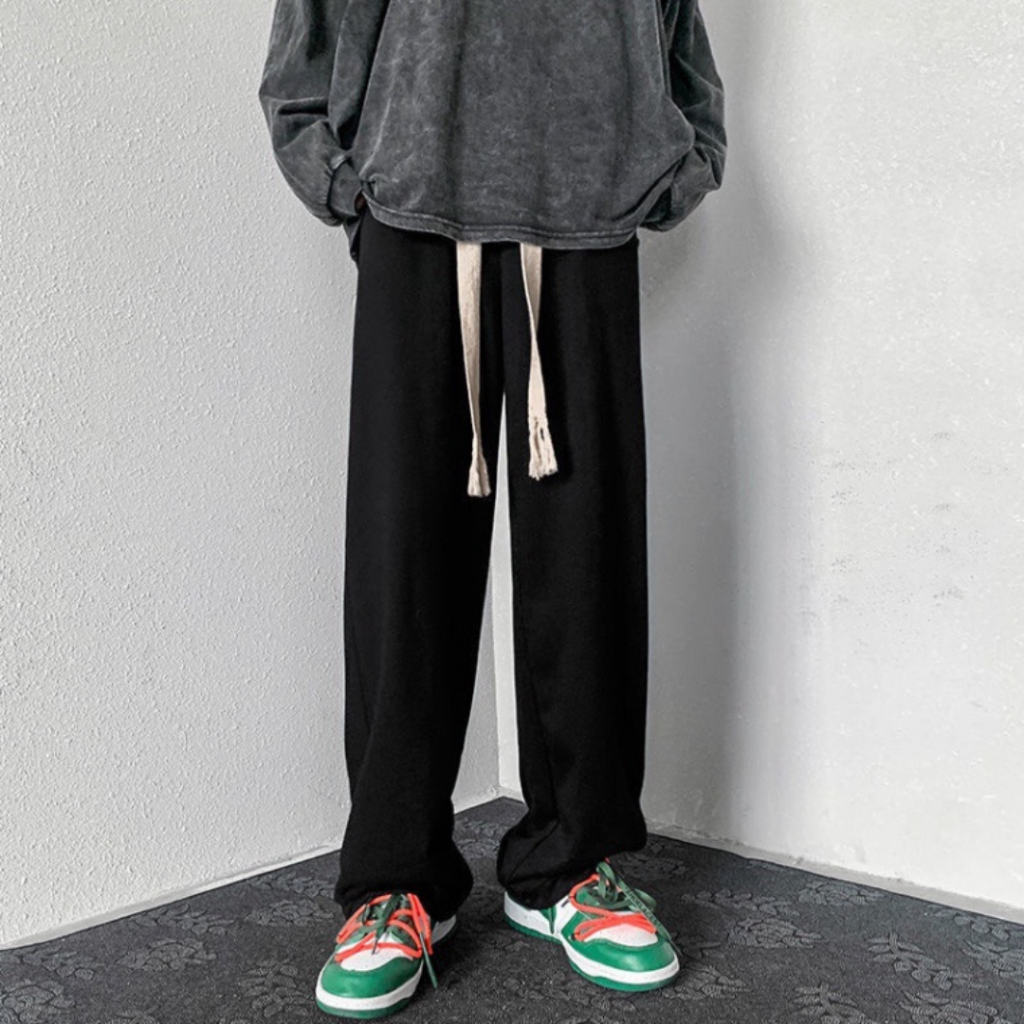 40-70Kg Quần Nam Nữ trơn rút chân thời trang Bigsize thời trang Unisex Jogger thu đông K1
