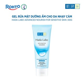 Sữa rửa mặt dưỡng ẩm dạng gel cho da nhạy cảm Hada Labo Advanced Nourish For Sensitive Skin Cleanser 80g