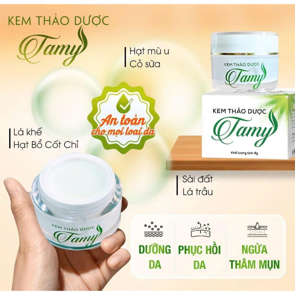 [ CHẤT KEM CỦ - LƯU Ý ] Kem thảo dược TAMY bôi ngoài da dàng cho bé sơ sinh - 6gram - TÙY TÂM PHARMA