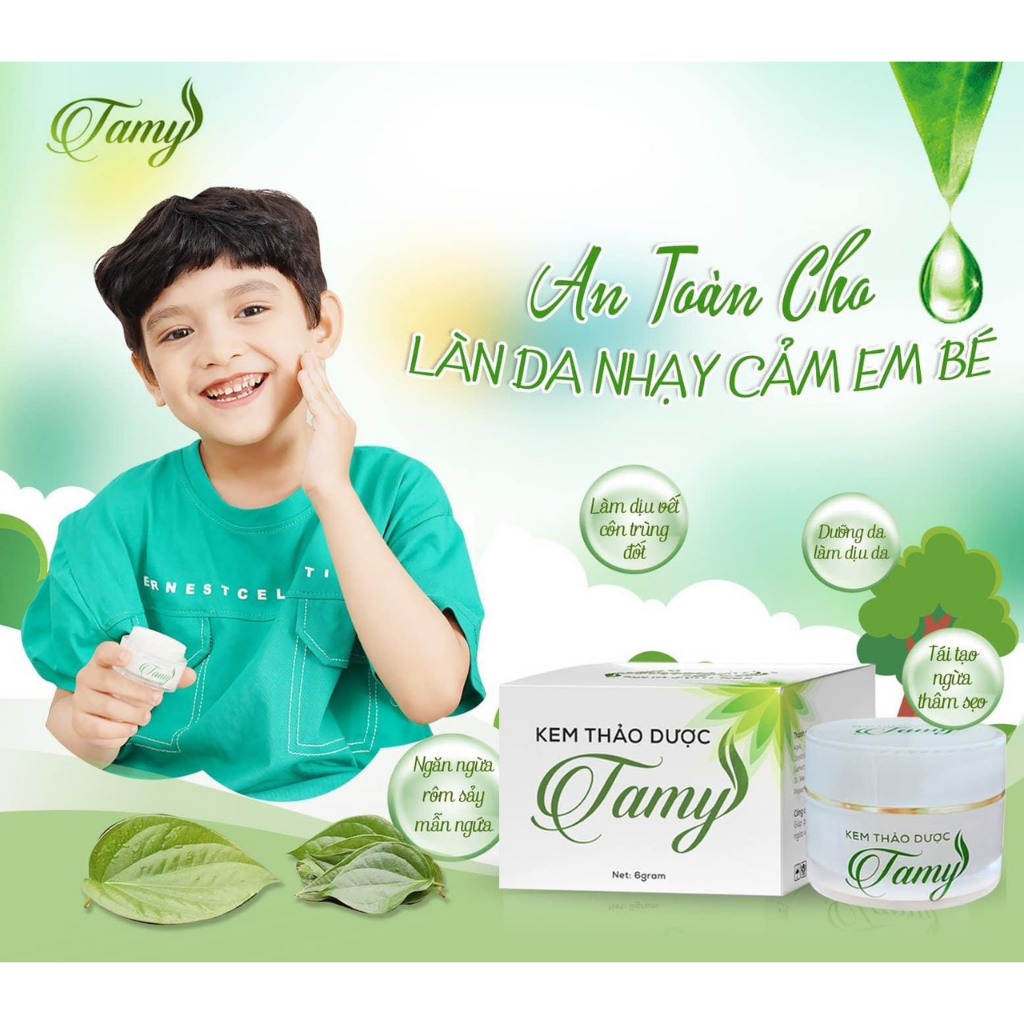 [CHẤT KEM CỦ] Kem thảo dược tamy tinh chất lá trầu không - Tùy Tâm pharma - 6gram