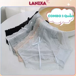 COMBO 5 Quần lót nữ ren lưới viền ren sang trọng gợi cảm cạp vừa tôn dáng gợi cảm sexy LANIXA L1026