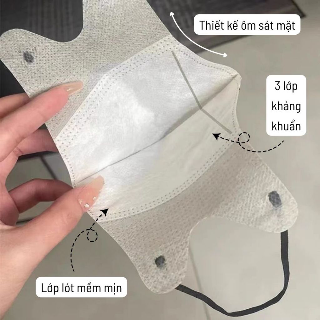 [200 Chiếc] Khẩu trang 5D Unicare, Khẩu trang 3 lớp kháng khuẩn, lọc bụi mịn 99% có 6 màu thời trang